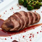 Food Arrangement in a Rectangular White Plate Close-up Photography